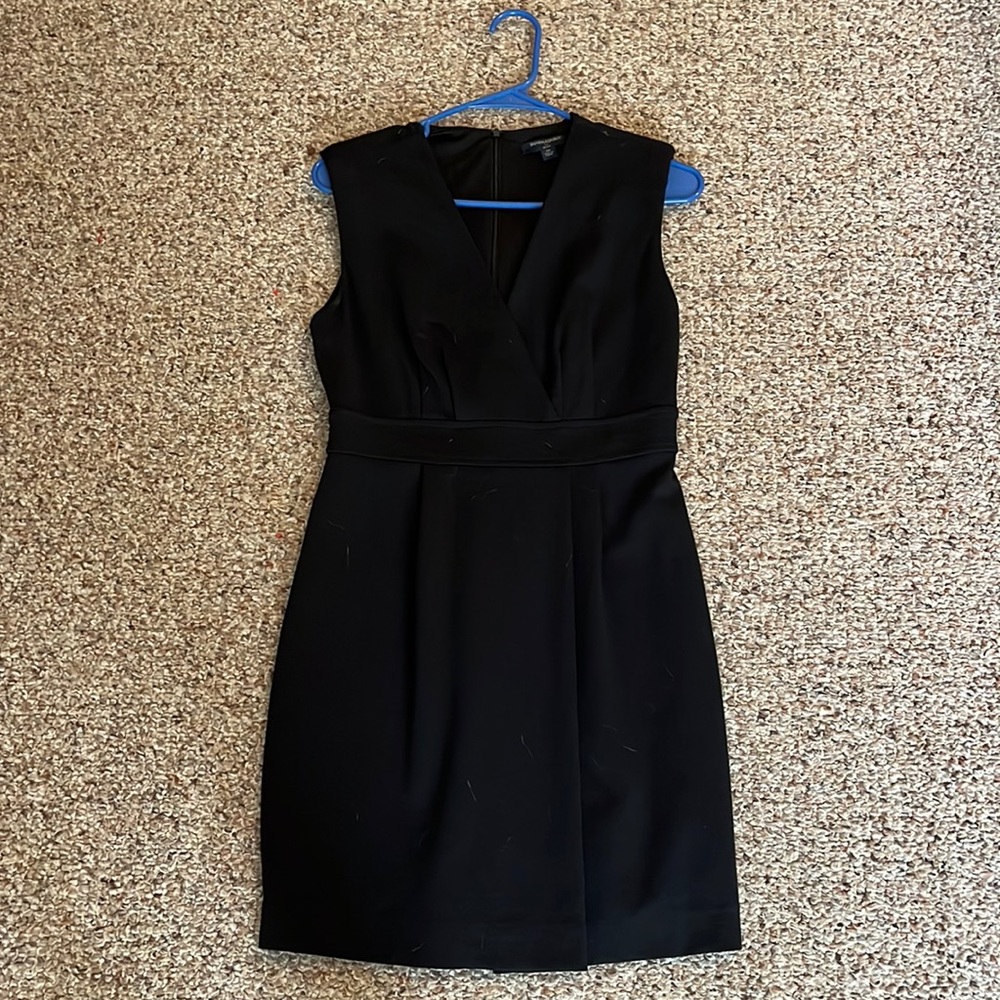 Banana Republic mid length black dress, size 4 petite.